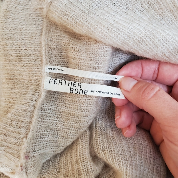 Anthropologie Feather Bone Whitby Bell Sleeve Sweater Merino Wool Alpaca Women - Picture 13 of 15